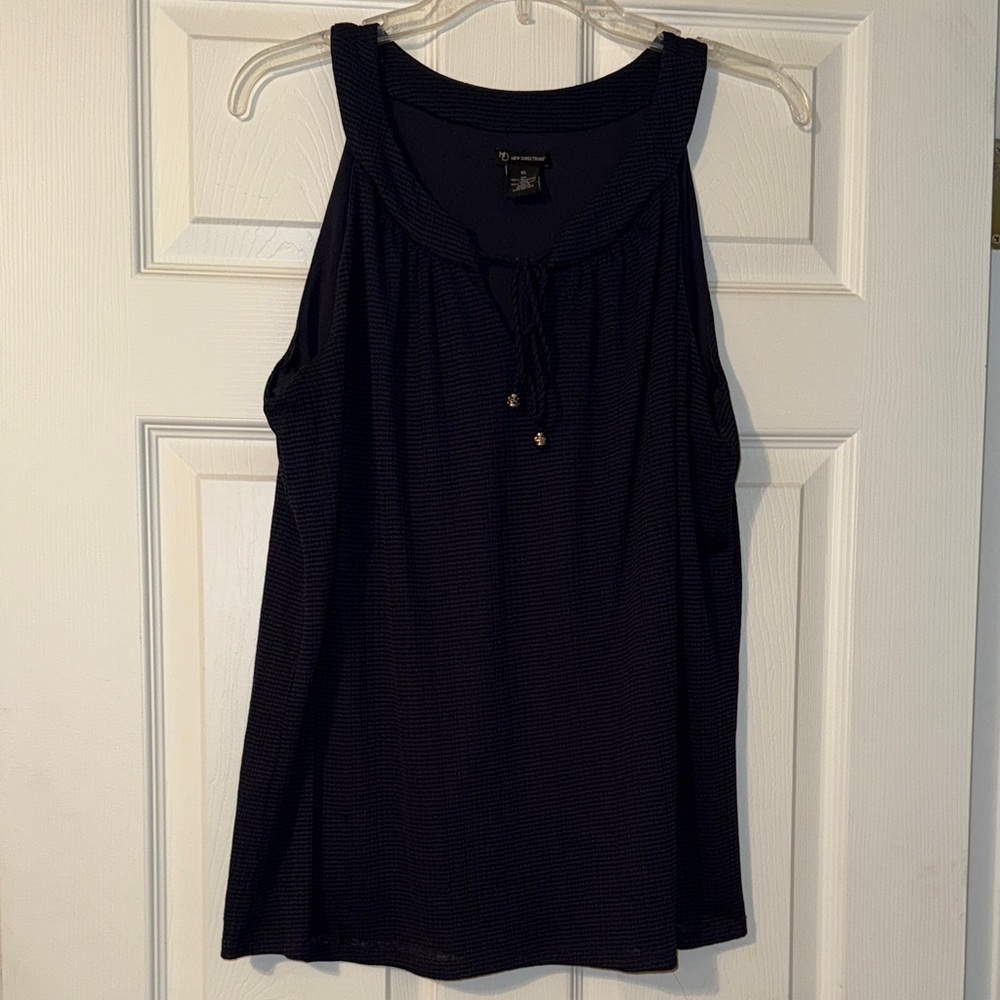New Directions Elegant Navy Tank Top
